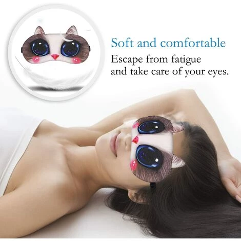 KARTOKNER Lot De 4 Masque De Sommeil, Masque Animal Sommeil Masque Pour Les Yeux Doux Et Moelleux Pour Dormir Eyepatch De Repos Masque De Nuit, Masque De Sommeil Pour Filles,Femme(Chat Mignon 4 PCS) 4 KARTOKNER Lot De 4 Masque De Sommeil, Masque Animal Sommeil Masque Pour Les Yeux Doux Et Moelleux Pour Dormir Eyepatch De Repos Masque De Nuit, Masque De Sommeil Pour Filles,Femme(Chat Mignon 4 PCS) – Image 2