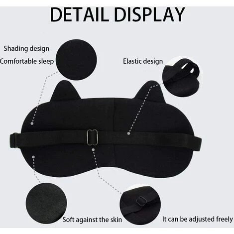 KARTOKNER Lot De 4 Masque De Sommeil, Masque Animal Sommeil Masque Pour Les Yeux Doux Et Moelleux Pour Dormir Eyepatch De Repos Masque De Nuit, Masque De Sommeil Pour Filles,Femme(Chat Mignon 4 PCS) 6 KARTOKNER Lot De 4 Masque De Sommeil, Masque Animal Sommeil Masque Pour Les Yeux Doux Et Moelleux Pour Dormir Eyepatch De Repos Masque De Nuit, Masque De Sommeil Pour Filles,Femme(Chat Mignon 4 PCS) – Image 4