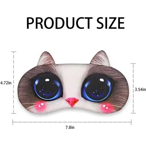 KARTOKNER Lot De 4 Masque De Sommeil, Masque Animal Sommeil Masque Pour Les Yeux Doux Et Moelleux Pour Dormir Eyepatch De Repos Masque De Nuit, Masque De Sommeil Pour Filles,Femme(Chat Mignon 4 PCS) 7 KARTOKNER Lot De 4 Masque De Sommeil, Masque Animal Sommeil Masque Pour Les Yeux Doux Et Moelleux Pour Dormir Eyepatch De Repos Masque De Nuit, Masque De Sommeil Pour Filles,Femme(Chat Mignon 4 PCS) – Image 5
