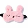 Kartokner 3D Peluche Animaux Masque De Sommeil Pour Les Yeux Des Mignon Animaux Pour Dormir Respirant Bande Dessinée Masque De Nuit Enfants Filles Femmes Adultes (Lapin Rose)
