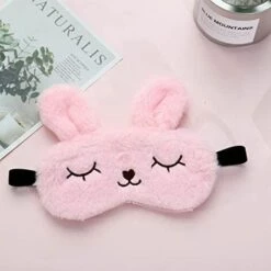 Kartokner 3D Peluche Animaux Masque De Sommeil Pour Les Yeux Des Mignon Animaux Pour Dormir Respirant Bande Dessinée Masque De Nuit Enfants Filles Femmes Adultes (Lapin Rose) -Protection des voies respiratoires Soldes 54074031 3