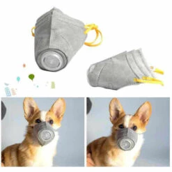 SUPERSELLER 3 Pièces Respirant Chien Doux Coton Bouche Muselières Pet Respiratoire PM2.5 Anti-poussière Muselières De Protection - S -Protection des voies respiratoires Soldes 54241684 4