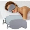 BEARSU Masque De Sommeil Pour Hommes Et Femmes, Masque De Sommeil En Soie Double Face, Lunettes De Sommeil, Sommeil Confortable Pour La Maison Et Les Voyages (gris/gris Foncé) -Protection des voies respiratoires Soldes 54291436 1
