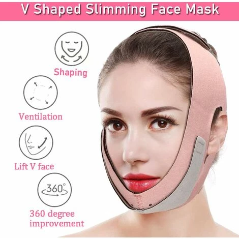 GDRHVFD Courroie Minceur Du Visage, Pas De Ceinture De Levage Douloureuse De Visage Sous La Bande Baba, Réducteur De Colonne Double Inférieur, Vigne Vigne Ascenseur Femmes Éliminez La Peau Tombante Souffleur Soulever Le Masque Anti-Âge Magenta (Orange) 6 GDRHVFD Courroie Minceur Du Visage, Pas De Ceinture De Levage Douloureuse De Visage Sous La Bande Baba, Réducteur De Colonne Double Inférieur, Vigne Vigne Ascenseur Femmes Éliminez La Peau Tombante Souffleur Soulever Le Masque Anti-Âge Magenta (Orange) – Image 4