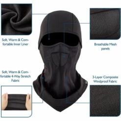 ILOVEMILAN Casquette De Masque De Cyclisme, Tour De Cou, Masque De Tour De Cou Froid Et Coupe-vent Pour Skis, Motos, Vélos, équitation, Alpinisme, Chasse Et Autres Sports De Plein Air D'hiver -Protection des voies respiratoires Soldes 54412784 4