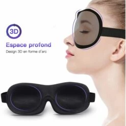 ILOVEMILAN Masque De Nuit, Masque De Sommeil Pour Homme Femme, Masque De Voyage 3D Anti-lumière (Noir) -Protection des voies respiratoires Soldes 54413967 3