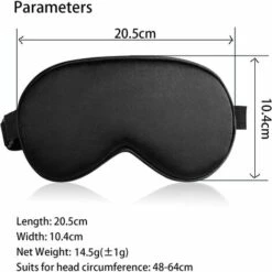 BARES Masque De Sommeil, Masque De Nuit, Soie Occultant Doux Masque De Voyage Avec Sangle Réglable, Masque De Yeux Ergonomique Pour Dormir (Noir Paquet De 2) -Protection des voies respiratoires Soldes 54423307 3