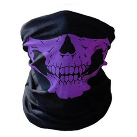 SUPERSELLER Bandeau Multifonctionnel Sans Couture Crâne Bandana Casque Cou Masque Facial écharpe Thermique Accessoires D'halloween - Mauve 4 SUPERSELLER Bandeau Multifonctionnel Sans Couture Crâne Bandana Casque Cou Masque Facial écharpe Thermique Accessoires D'halloween - Mauve – Image 2