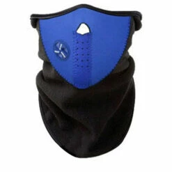 SUPERSELLER Couverture Mi-visage En Polaire Chaude Avec Filtre Protection Du Visage Par Temps Froid Coupe-vent Cache-cou Pour Moto Vélo Cyclisme Ski Sports De Plein Air - Bleu