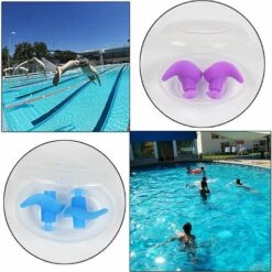 TANABATA Bouchons D'Oreille Confortables Et ImperméAbles Autres Douches Surf Bouchons D'Oreille Protection Contre L'Eau AdaptéE Bouchons D'Oreille Bouchons D'Oreille RéUtilisables 2Paires Tanches RéUtilisables -Protection des voies respiratoires Soldes 54462084 2