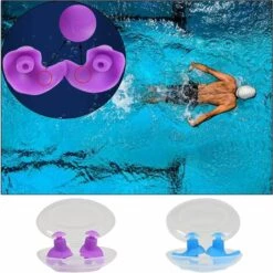 TANABATA Bouchons D'Oreille Confortables Et ImperméAbles Autres Douches Surf Bouchons D'Oreille Protection Contre L'Eau AdaptéE Bouchons D'Oreille Bouchons D'Oreille RéUtilisables 2Paires Tanches RéUtilisables -Protection des voies respiratoires Soldes 54462084 4