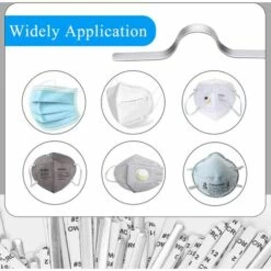 MODOU Fil De Pince-nez Pour Masques Faciaux, Plat, Aluminium, Pince-nez Auto-adhésif, Flexible, Fil De Nez, Fil D'artisanat Pour Le Visage, Accessoires De Bricolage -Protection des voies respiratoires Soldes 54470477 4