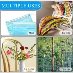 MODOU Fil De Pince-nez Pour Masques Faciaux, Plat, Aluminium, Pince-nez Auto-adhésif, Flexible, Fil De Nez, Fil D'artisanat Pour Le Visage, Accessoires De Bricolage -Protection des voies respiratoires Soldes 54470477 5