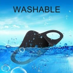 PERLE RARE Masque Tissu Lavable Single Layer Masque Unisexe Masques Tissus Reutilisables Pour Adultes, Enfants, Hommes Et Femmes [Noir - Lot De 5] -Protection des voies respiratoires Soldes 54847376 5