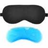 BARES Masque De Sommeil Occultant Ultra Doux Pour Homme Et Femme Avec Sangles Réglables Et Refroidisseur De Gel -Protection des voies respiratoires Soldes 54957058 1