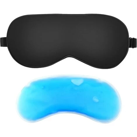 BARES Masque De Sommeil Occultant Ultra Doux Pour Homme Et Femme Avec Sangles Réglables Et Refroidisseur De Gel 3 BARES Masque De Sommeil Occultant Ultra Doux Pour Homme Et Femme Avec Sangles Réglables Et Refroidisseur De Gel