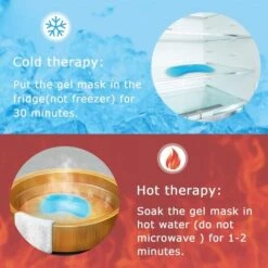 BARES Masque De Sommeil Occultant Ultra Doux Pour Homme Et Femme Avec Sangles Réglables Et Refroidisseur De Gel 10 BARES Masque De Sommeil Occultant Ultra Doux Pour Homme Et Femme Avec Sangles Réglables Et Refroidisseur De Gel -Protection des voies respiratoires Soldes 54957058 4