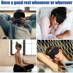 PERLE RARE Masque De Nuit, Masque De Sommeil Pour Femme Et Homme, Occultant Ultra-Douce Cache Yeux Pour Dormir, Masque De Yeux Pour Yoga Voyage -Protection des voies respiratoires Soldes 55029601 5