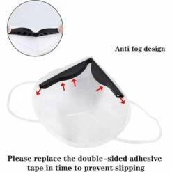 TANABATA 5 Pièces Bandes De Pont De Nez Anti-buée, Coussinets De Pont De Nez En Silicone Réutilisable, Pince-Nez Antibuée Pour Masques Empêcher Les Lunettes De S'embuer -Protection des voies respiratoires Soldes 55082426 5