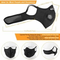 VERSAILLESFR Masque Anti-poussière Lavable Réutilisable Avec 6Filtres Pour La Course à Pied, Le Cyclisme, Les Activités De Plein Air,Versailles -Protection des voies respiratoires Soldes 55165991 3
