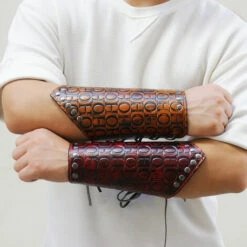 ZHUOXUAN Tir à L'arc Armguard Sleeve Cuir Armguard Armguard Armguard Bracers Viking LARP Medieval #1 -Protection des voies respiratoires Soldes 55168172 5