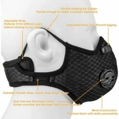 Triomphe Masque Anti-poussière Lavable Réutilisable Avec 7Filtres Pour La Course à Pied, Le Cyclisme, Les Activités De Plein Air -Protection des voies respiratoires Soldes 55212908 3