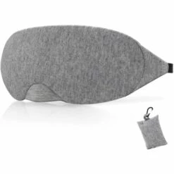 Masque De Nuit - Masque Sommeil Pour Hommes Et Femmes, Masque De Sommeil Anti-lumière Au Design Moderne, Masque Yeux Doux Et Confortable Pour Dormir, Avec Pochette De Voyage, Gris Fontainebleau