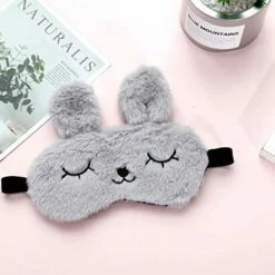 BEARSU Peluche Animaux Masque De Sommeil Pour Les Yeux Des Mignon Animaux Pour Dormir Respirant Bande Dessinée Masque De Nuit Enfants Filles Femmes Adultes -Protection des voies respiratoires Soldes 55532645 3