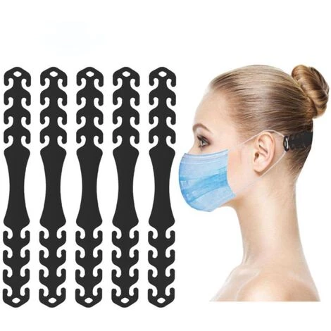 Extenseur De Sangle De Masque En Silicone,Triomphe Crochet Antidérapant Boucles Régables, éviter Les Maux Des Oreilles Et De Visage(5 Pcs) 3 Extenseur De Sangle De Masque En Silicone,Triomphe Crochet Antidérapant Boucles Régables, éviter Les Maux Des Oreilles Et De Visage(5 Pcs)