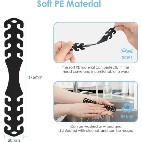 Extenseur De Sangle De Masque En Silicone,Triomphe Crochet Antidérapant Boucles Régables, éviter Les Maux Des Oreilles Et De Visage(5 Pcs) 4 Extenseur De Sangle De Masque En Silicone,Triomphe Crochet Antidérapant Boucles Régables, éviter Les Maux Des Oreilles Et De Visage(5 Pcs) – Image 2