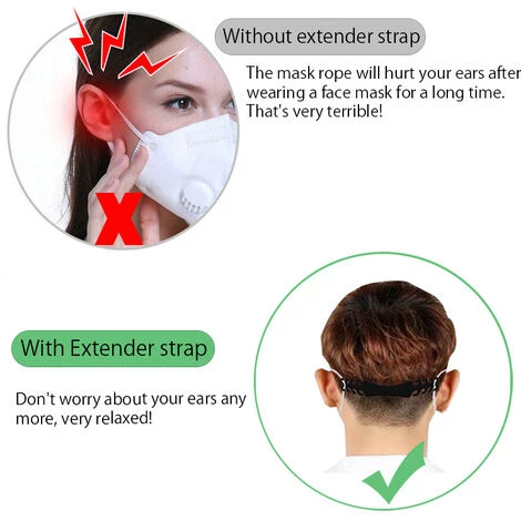 Extenseur De Sangle De Masque En Silicone,Triomphe Crochet Antidérapant Boucles Régables, éviter Les Maux Des Oreilles Et De Visage(5 Pcs) 6 Extenseur De Sangle De Masque En Silicone,Triomphe Crochet Antidérapant Boucles Régables, éviter Les Maux Des Oreilles Et De Visage(5 Pcs) – Image 4