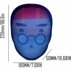 ILOVEMILAN Masque Led Visage Bluetooth Avec Motif Personnalisé Programmable Par APP Pour Les Fêtes, Les Mascarades, Les Masques D'Halloween Et Les Cadeaux D'anniversaire(Chargeur) -Protection des voies respiratoires Soldes 55608902 5