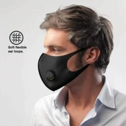 CADEAUX Lot De 5 Masques Réutilisables Avec Valve D'air Et Boucles D'oreilles, Respirants, Doux, Lavables, Durables Pour Un Usage Public Quotidien -Protection des voies respiratoires Soldes 55621284 5