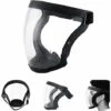 CADEAUX Super Protective Face_Shield - Full Face Protective Shield Visor, Durable Transparent Face_Mask Clear Face_Shield, HD Anti-Fog Reusable Face Protective Cover - For Male Female Adults (Black) -Protection des voies respiratoires Soldes 55621308 1