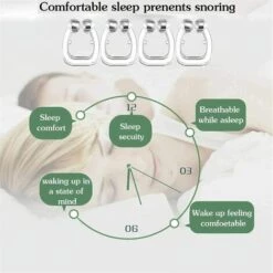 4 PCS Anti-Ronflement Silicone Magnétique,Triomphe Pince à Nez Anti Ronflement, Snore Stopper, Arrête Les Ronflements Du Nez Dilatateur, Nasal Dispositif, Appareil Apnée Du Sommeil, Améliore Respiration -Protection des voies respiratoires Soldes 55682117 4