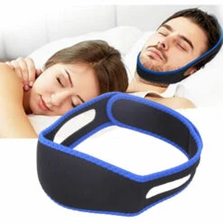 Dispositifs Anti Ronflement,Triomphe 2 Pièces Mentonnière Anti Ronflement Solution Ronflement Réglable Snore Stopper Strap Pour Aide Sommeil Réduction Ronflement Mentonnière Pour Hommes Femmes