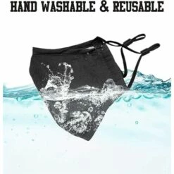 ILOVEMILAN Lot De 4 Masques En Coton Noir Lavable En Tissu Réutilisable Couvrant Les Hommes Avec Sangle Réglable Femmes Respirant Mode Protection Bouche Couvre Adulte Masque -Protection des voies respiratoires Soldes 55745636 5