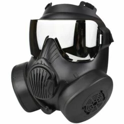 CADEAUX Masque Respiratoire Tactique De Protection Masque à Gaz Intégral Pour Militaire Airsoft Tir Chasse équitation Jeu Cs Cosplay Protection (vert) -Protection des voies respiratoires Soldes 55762138 5