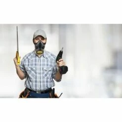 TINOR Masque Anti-Poussiere Protection Peinture Respirateur Chimique Industriel Contre Vapeur Toxique, Masque Cartouche Protection Soupape De Facile à Respirer, Noir -Protection des voies respiratoires Soldes 56198422 3