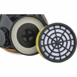 TINOR Masque Anti-Poussiere Protection Peinture Respirateur Chimique Industriel Contre Vapeur Toxique, Masque Cartouche Protection Soupape De Facile à Respirer, Noir -Protection des voies respiratoires Soldes 56198422 4