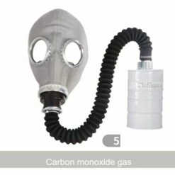 LANGRAY Masque Complet à Gaz Multi-usages Avec Filtre De Niveau 3, Respirateur, Spray De Peinture, Pesticide, Caoutchouc Naturel, Prévention Chimique(Masque Avec Canette #5 + Voies Respiratoires De 0,5 M) -Protection des voies respiratoires Soldes 56393234 3