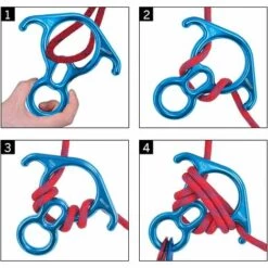 BEARSU Grand Dispositif De Descente à Oreille Recourbée Peak Rescue Terminal 8 Pour L’assurage Et La Descente En Rappel -Protection des voies respiratoires Soldes 56413200 3