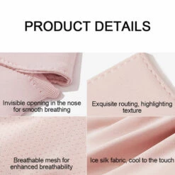 LIFCAUSAL Cache-cou Pour Femme Masque De Couverture Pour Le Visage Cool Respirant Léger Protection Solaire D'été Anti-UV Poussière Coupe-vent ， Rose -Protection des voies respiratoires Soldes 56624294 5
