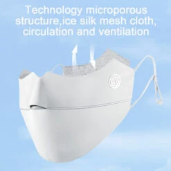 LIFCAUSAL Cache-cou Pour Femme Masque De Couverture Pour Le Visage Cool Respirant Léger Protection Solaire D'été Anti-UV Poussière Coupe-vent , Blanc 9 LIFCAUSAL Cache-cou Pour Femme Masque De Couverture Pour Le Visage Cool Respirant Léger Protection Solaire D'été Anti-UV Poussière Coupe-vent , Blanc -Protection des voies respiratoires Soldes 56624311 3