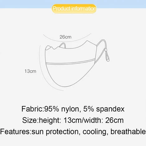 LIFCAUSAL Cache-cou Pour Femme Masque De Couverture Pour Le Visage Cool Respirant Léger Protection Solaire D'été Anti-UV Poussière Coupe-vent , Blanc 7 LIFCAUSAL Cache-cou Pour Femme Masque De Couverture Pour Le Visage Cool Respirant Léger Protection Solaire D'été Anti-UV Poussière Coupe-vent , Blanc – Image 5