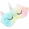 ILOVEMILAN Joli Masque De Sommeil En Peluche - Avec Oreilles De Licorne - À Mettre Sur Les Yeux - Pour La Nuit, Les Siestes Et Les Voyages - Pour Fille