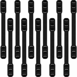 ROSIER 20 Pièces Crochet Pour Masque Sangle De Masque Extension De Masque Douleur D'oreille Soulagée, Extension De Crochet D'oreille Extension D'oreille (noir, 136*16mm),VEBTles