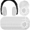 TRIOMPHE 100 Paires De Housses De Casque Jetables En Tissu Non Tissé De Taille Moyenne Protecteur De Coussinets D'oreille écouteur Sanitaire Extensible, Convient Aux Casques 3,14 à 4,33 Pouces (Blanc)，T-Audace -Protection des voies respiratoires Soldes 56756957 1
