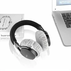 TRIOMPHE 100 Paires De Housses De Casque Jetables En Tissu Non Tissé De Taille Moyenne Protecteur De Coussinets D'oreille écouteur Sanitaire Extensible, Convient Aux Casques 3,14 à 4,33 Pouces (Blanc)，T-Audace -Protection des voies respiratoires Soldes 56756957 3