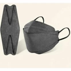 CADEAUX 50pcs Masque Facial Jetable Adulte Masque Respirant 4 Plis Avec Alimentation Extérieure De Conception 3d Comprimés Gray100